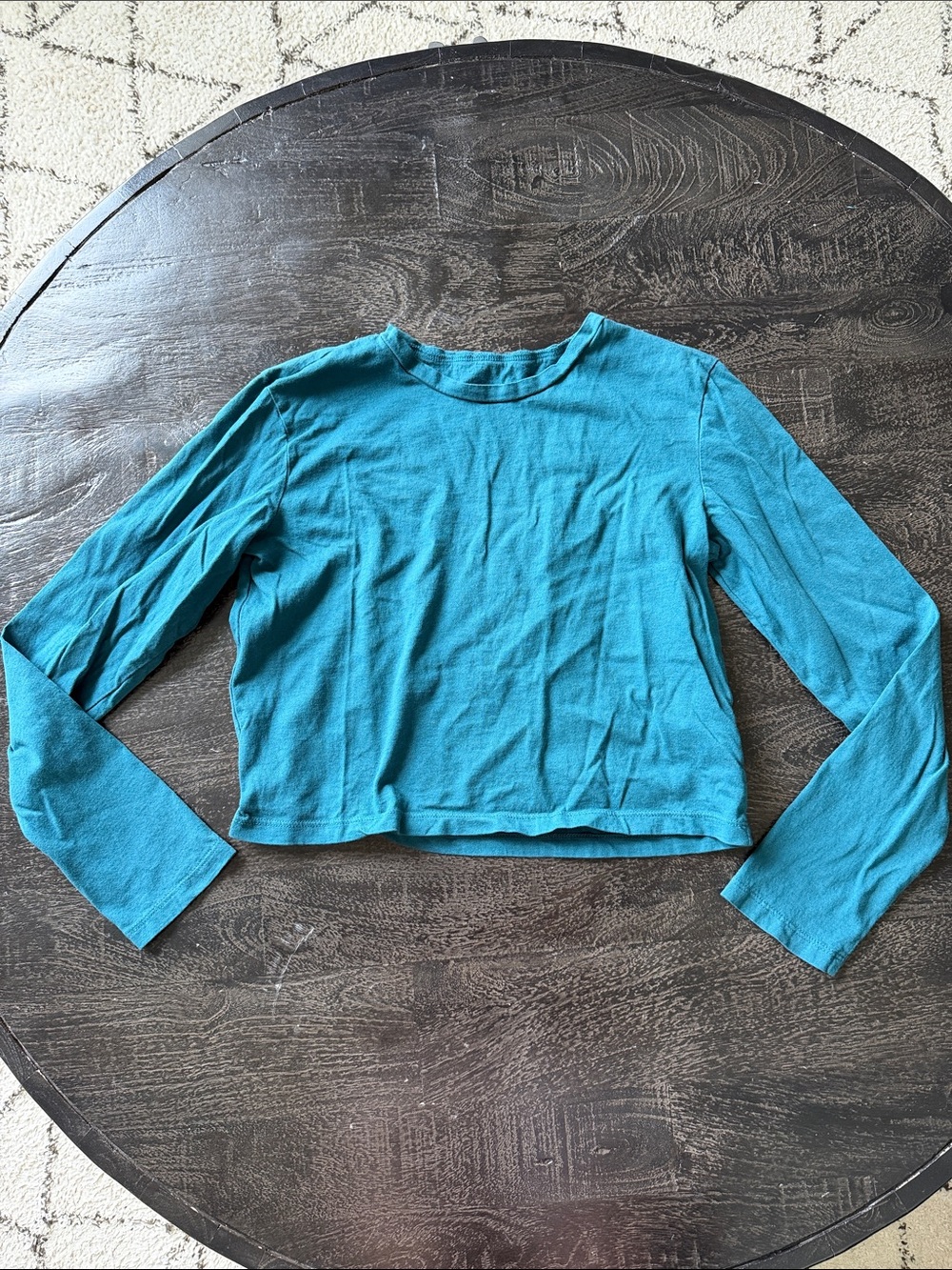 wild fable Teal Long Sleeve Cropped Tee